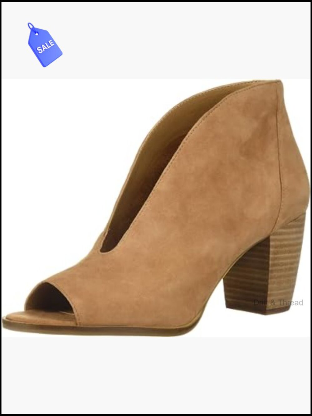 Women's Leather Block Heel Pumps Open Toe Ankle Strap 3.25 Inch Heel